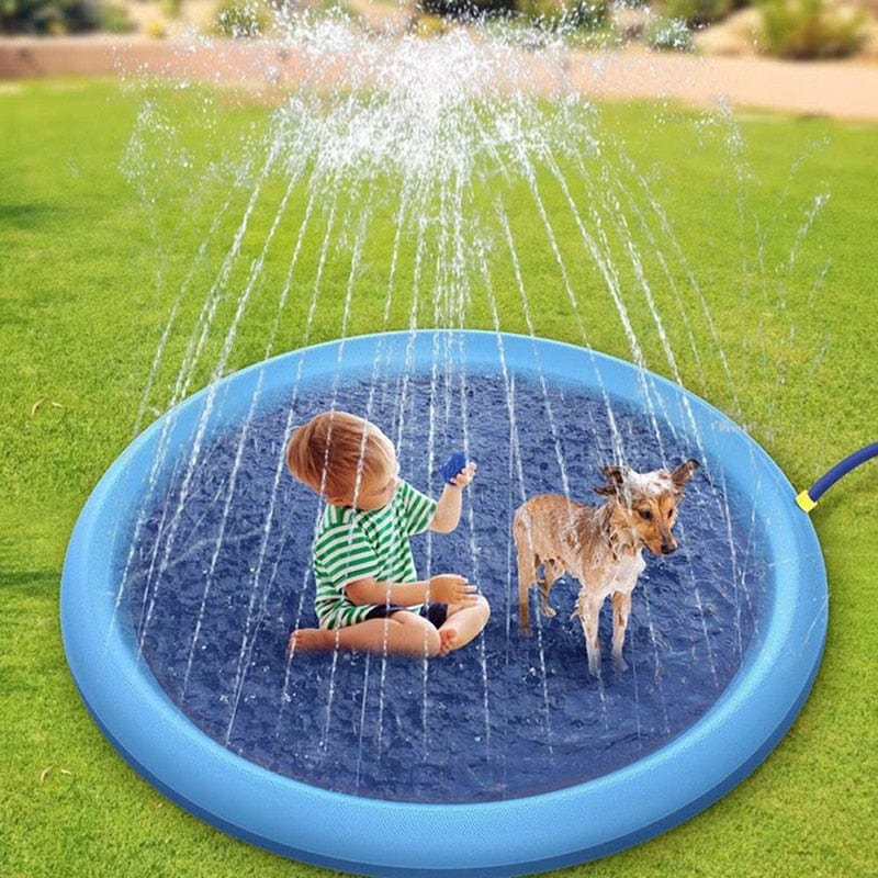 Piscine jets d&#39;eau pour chien