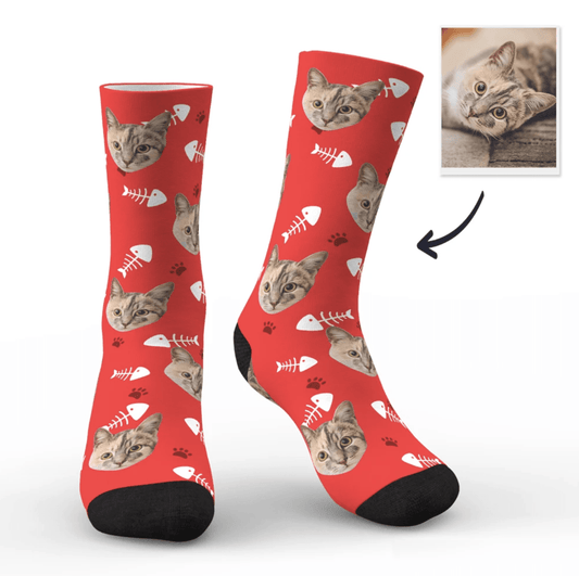 Chaussettes Personnalisées Chat